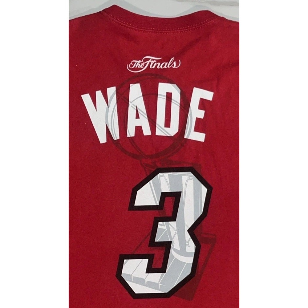 Vintage Miami Heat Dwyane Wade 2-Sided Majestic‎ NBA Finals T-Shirt Men's 2XL - Picture 5 of 15
